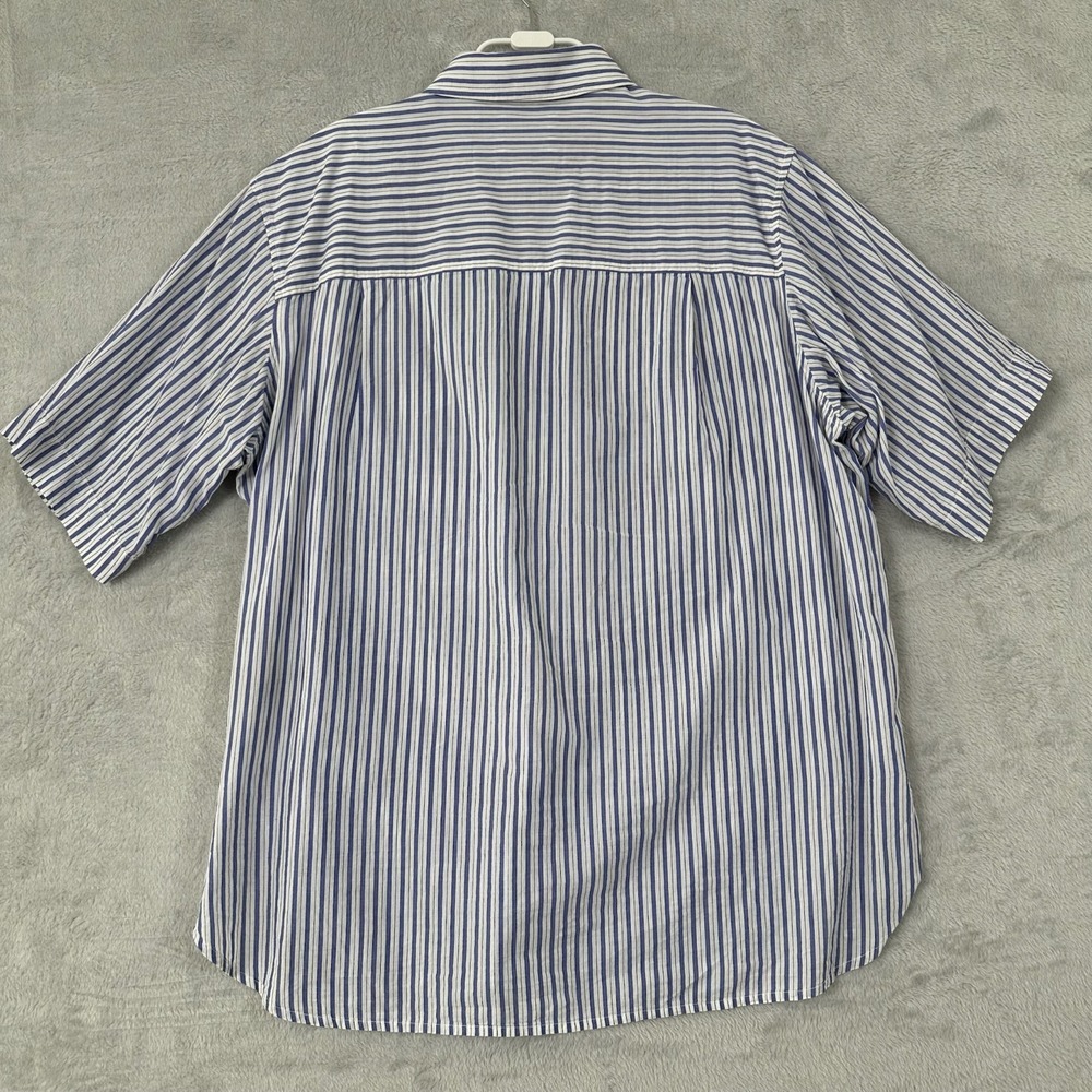 Isabel Marant Labilio Shirt Mens Small Blue Stripe Oversized Short Sleeve Cotton - Picture 11 of 15